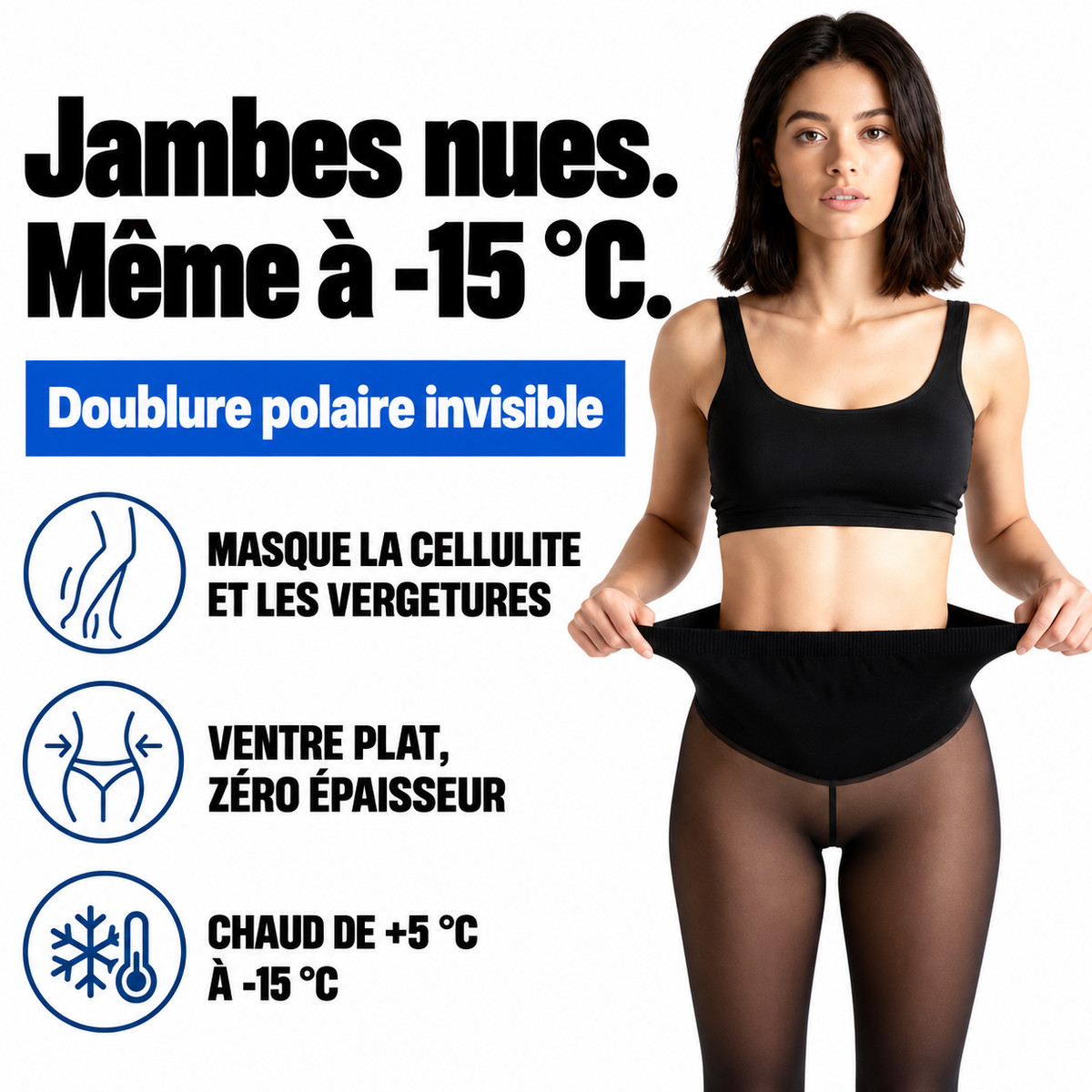 Legging thermique sculptant OZOVIO — jambes nues même à -15 °C
