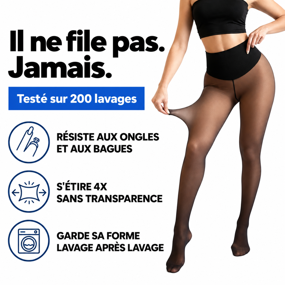 Il ne file pas, jamais - teste sur 200 lavages